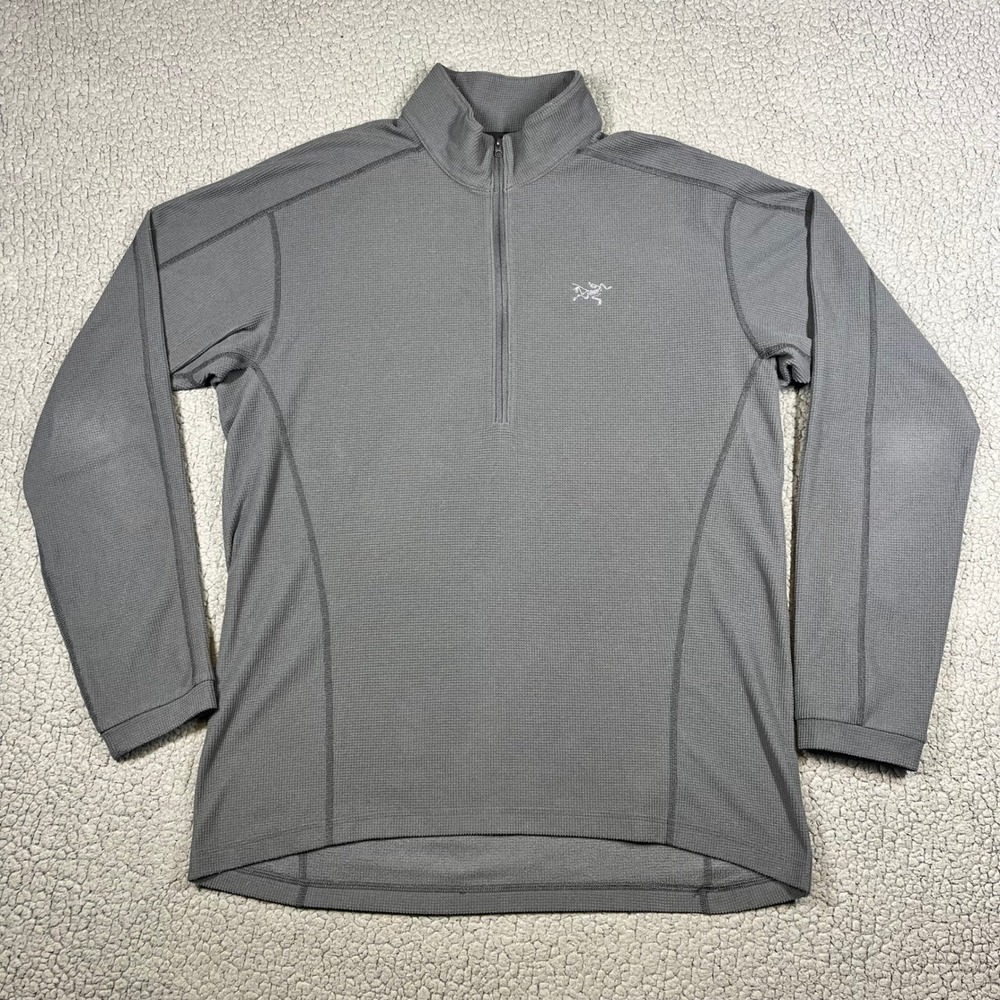 Arcteryx Delta LT Zip Neck Polartec Fleece Pullover Gray Mens Large 11625